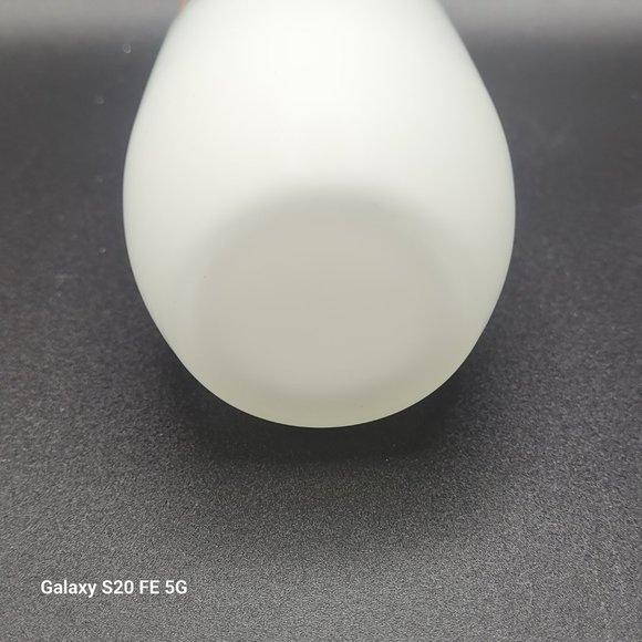 Vintage White Satin Frosted BUD Vase Made In Italy Flower Design 8” - Picture 4 of 8